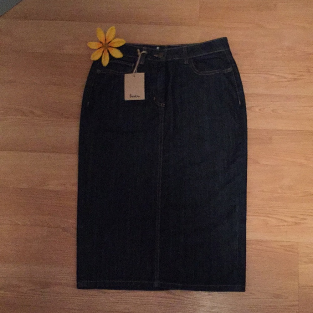 Boden Denim Pencil Skirt